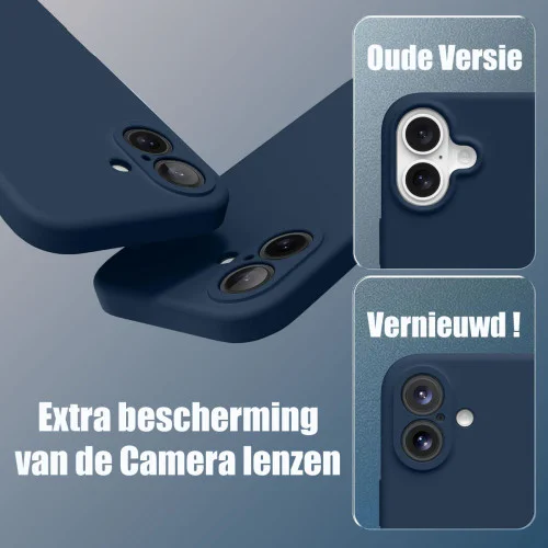 Premium Siliconen hoesje voor de Samsung S25 Ultra - Donker Blauw