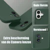 Premium Siliconen hoesje voor de Samsung S25 -  Donker Groen