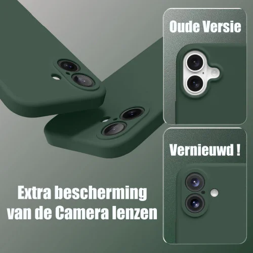 Premium Siliconen hoesje voor de Samsung S25 -  Donker Groen