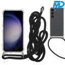 Samsung A54 Anti Shock Hoesje - Transparant Siliconen - met een Koord