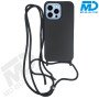 iPhone X / iPhone Xs Siliconen Hoesje met een Koord Zwart