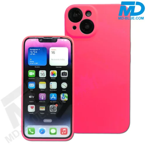 Premium Siliconen hoesje voor de iPhone 14 - Hot Pink