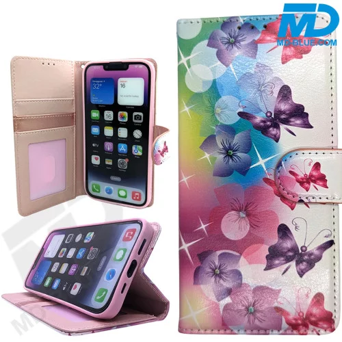 Samsung S23 FE - Telefoonhoesje - Book Case - Vlinders