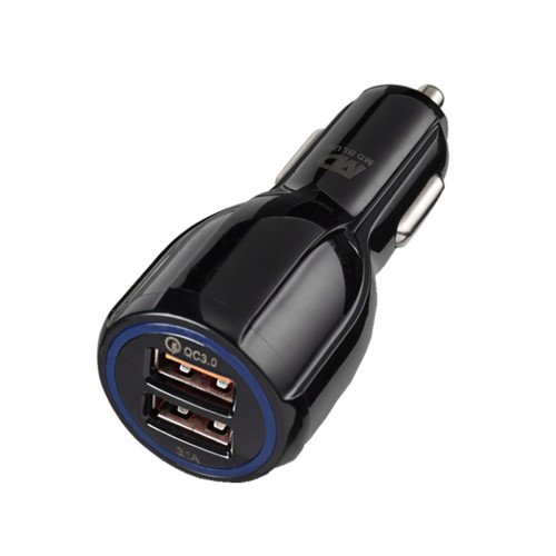 MDBlue - Oplaad stekker - 2 x USB-A - Auto oplader - Snellader - Zwart