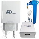 MDblue - Oplaad stekker - 1 x USB  - Oplader - Snellader - 2.0A - Wit