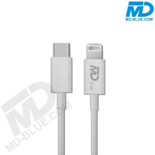MDBlue - Oplaadkabel - Voor iPhone - USB-C naar Lightning - 1 meter - Wit
