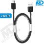 MDBlue - Oplaadkabel - USB-A naar USB C Connection - 2 meter - Zwart