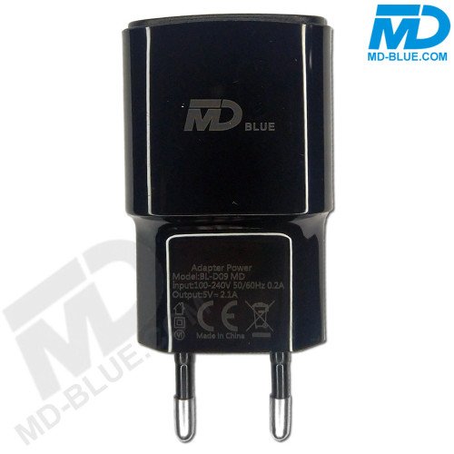 MDBlue - Oplader en Laadkabel - 1 meter - USB A to Micro USB - Set