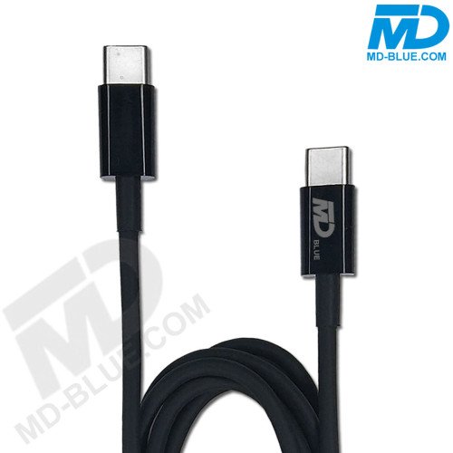 MDblue - Oplaad stekker - Duo USB - Auto oplader - Snellader - incl 1 meter oplaadkabel USB C - Zwart
