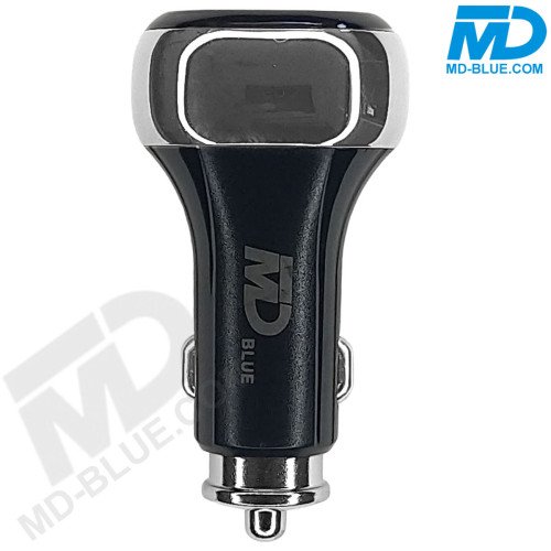 MDblue - Oplaad stekker - Duo USB - Auto oplader - Snellader - incl 1 meter oplaadkabel USB C - Zwart