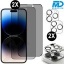 2x Privacy Screenprotector en 2x Lens Protector voor iPhone 14 Pro Max