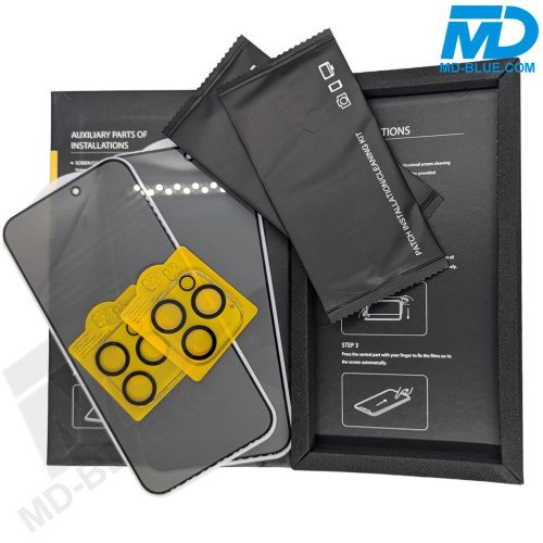 2x Privacy Screenprotector en 2x Lens Protector voor iPhone 15 Pro Max