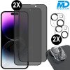 2x Privacy Screenprotector en 2x Lens Protector voor iPhone 15