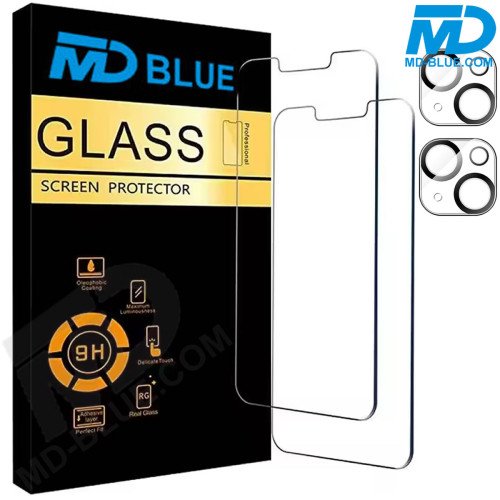 2-Pack iPhone 15 Screenprotector + 2 Lensbeschermers – 9H Gehard Glas, Krasbestendig & Case-Friendly