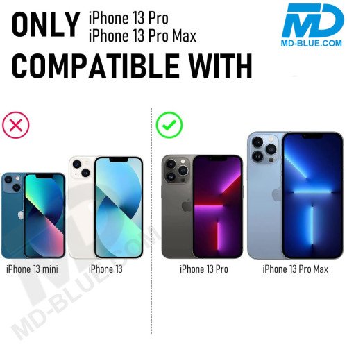 MDblue - iPhone 13 Pro / 13 Pro Max - Camera lens beschermer - Diamond Blauw