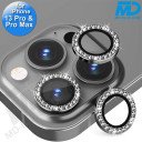 MDblue - iPhone 13 Pro / 13 Pro Max - Camera lens beschermer - Diamond Zwart