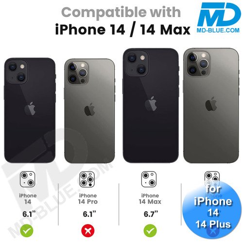 MDblue - iPhone 14 / 14 Plus - Camera lens beschermer - Diamond Zilver