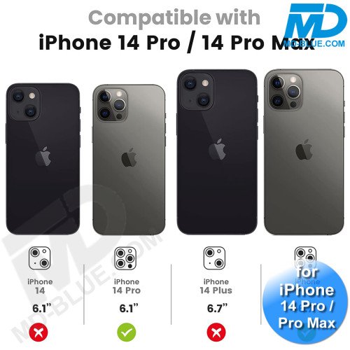 MDblue - iPhone 14 Pro / Pro Max - Camera lens beschermer - Diamond Zilver