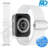 Bandje voor Apple Watch - Geschikt Voor Apple Watch 42 mm 44 mm 45 mm 49 mm - Wit