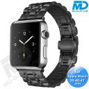 Apple Watch - Bandje - RVS -Smart Watch Bandje - voor Apple watch 38-40-41MM - Zwart