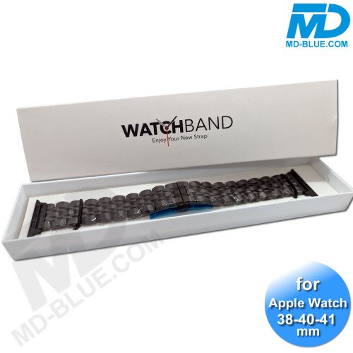 Apple Watch - Bandje - RVS -Smart Watch Bandje - voor Apple watch 38-40-41MM - Zwart Apple Watch - Bandje - RVS -Smart Watch Bandje - voor Apple watch 38-40-41MM - Zwart