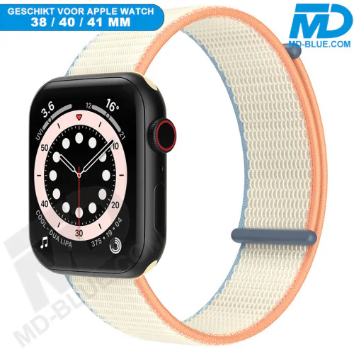 MDblue - Bandje geschikt voor Apple watch 38-40-41 MM -  Milk White