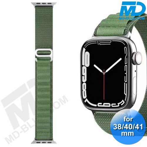 Apple Watch - Bandje - Nylon- Smart Watch Bandje - voor Apple watch 38-40-41MM - Army Green