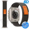 Bandje voor Apple Watch 38/40/41 mm -  Klittenbandsluiting - Zwart grijs