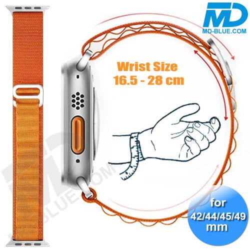 Apple Watch Bandje - Nylon - Smart Watch Bandje - voor Apple watch 42/44/45/49MM - Oranje