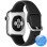 Apple Watch Bandje - Siliconen - SmartWatch Bandje - voor Apple watch 38/40/41MM - (M / L) Lengte 17 t/m 22cm - Zwart