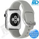 Apple Watch Bandje - Siliconen - SmartWatch Bandje - voor Apple watch 38/40/41MM - (S) Lengte 16 t/m 19cm -Grijs
