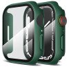 Apple Watch Screenprotector - Case - Hoesje - Apple Watch Series  6, 5, 4 en SE 44 mm - 9H Gehard Glas - Leger Groen
