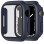 Apple Watch Screenprotector - Case - Hoesje - Apple Watch Series 7 - Apple Watch Series 8 - 41 mm - 9H Gehard Glas - Donker Blauw