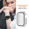 Apple Watch Screenprotector - Case - Hoesje - Apple Watch Series  6, 5, 4 en SE 44 mm - 9H Gehard Glas - Grijs