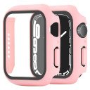 Apple Watch Screenprotector - Case - Hoesje - Apple Watch Series  6, 5, 4 en SE 44 mm - 9H Gehard Glas - Roze