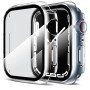 Apple Watch Screenprotector - Case - Hoesje - Apple Watch Series  6, 5, 4 en SE 44 mm - 9H Gehard Glas - Transparant