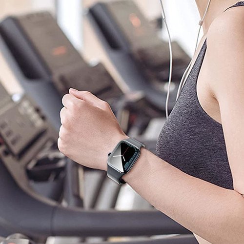 Apple Watch Screenprotector - Case - Hoesje - Apple Watch Series 7 - Apple Watch Series 8 - 41 mm - 9H Gehard Glas - Transparant