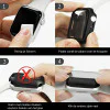 Apple Watch Screenprotector - Case - Hoesje - Apple Watch Series 7 - Apple Watch Series 8 - 45 mm - 9H Gehard Glas - Groen