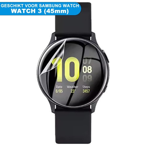 Screenprotector voor Samsung Watch 3 (45mm)  - 3D Tempered Film - Transparant