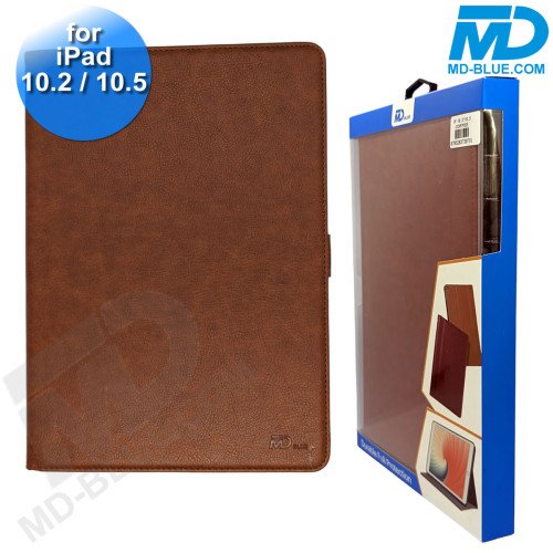 MDblue - Tablet Hoes - Case - Wallet voor iPad 10.2 / 10.5  - Bruin
