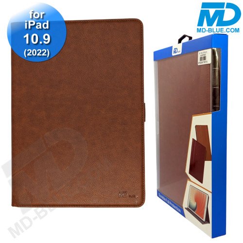 MDblue - Tablet Hoes - Case - Wallet voor iPad  10.9 - (2022) - Bruin