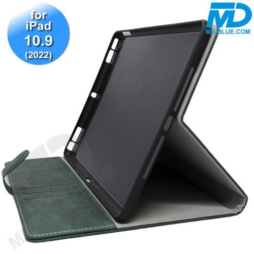 MDblue - Tablet Hoes - Case - Wallet voor iPad  10.9 - (2022) - Donker Groen