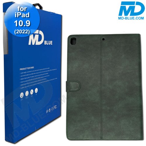 MDblue - Tablet Hoes - Case - Wallet voor iPad  10.9 - (2022) - Donker Groen