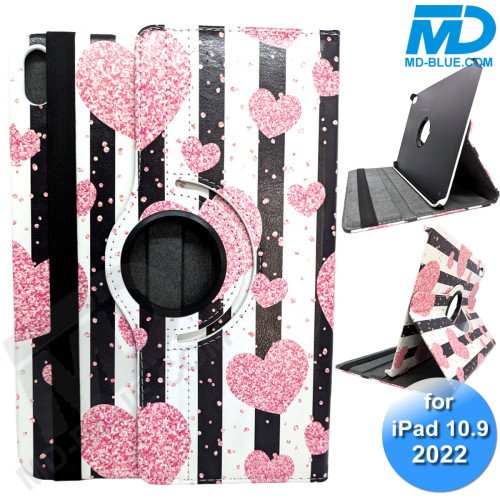 Tablet Case / Hoes Hartjes voor iPad 10.9 2022 - 360° Draaibaar