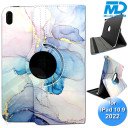 Tablet Case / Hoes Marble voor iPad 10.9 2022 - 360° Draaibaar