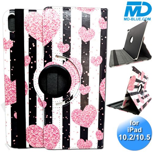 Tablet Case / Hoes Hartjes voor iPad 10.2 / 10.5 inch - 360° Draaibaar