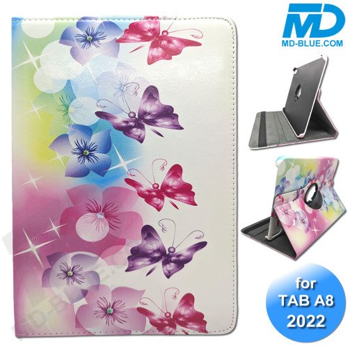 Tablet Case / Hoes vlinders tab A8 2022 - 360° Draaibaar