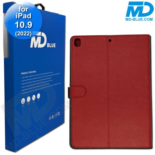 MDblue - Tablet Hoes - Case - Wallet voor iPad  10.9 - (2022) - Rood