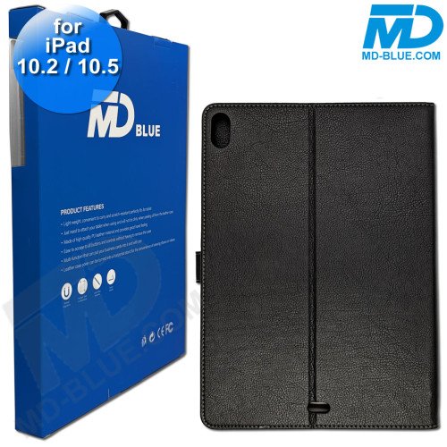 MDblue - Tablet Hoes - Case - Wallet voor iPad 10.2 / 10.5  - Zwart
