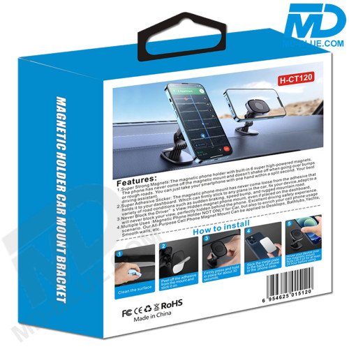 Universele magnetische auto telefoonhouder voor Dashboard - Zwart